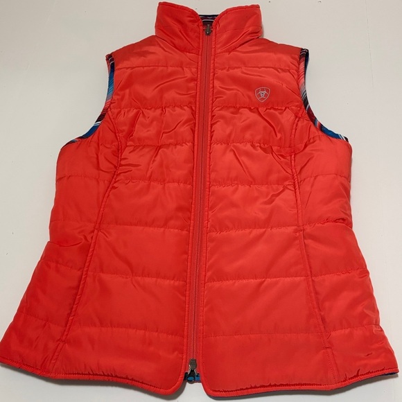 Ariat Southwestern Reversible Puffer Vest, size medium - Picture 3 of 9